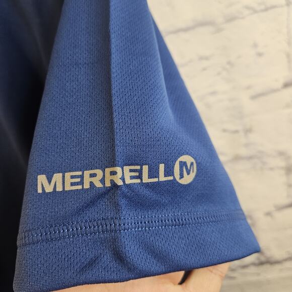 Merrell Opti Wick Blue T Shirt Size XL Short Sleeve - Picture 2 of 5
